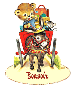 Gif animé bonsoir charette